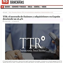 TTR: el mercado de fusiones y adquisiciones en Espaa desciende un 16,4%